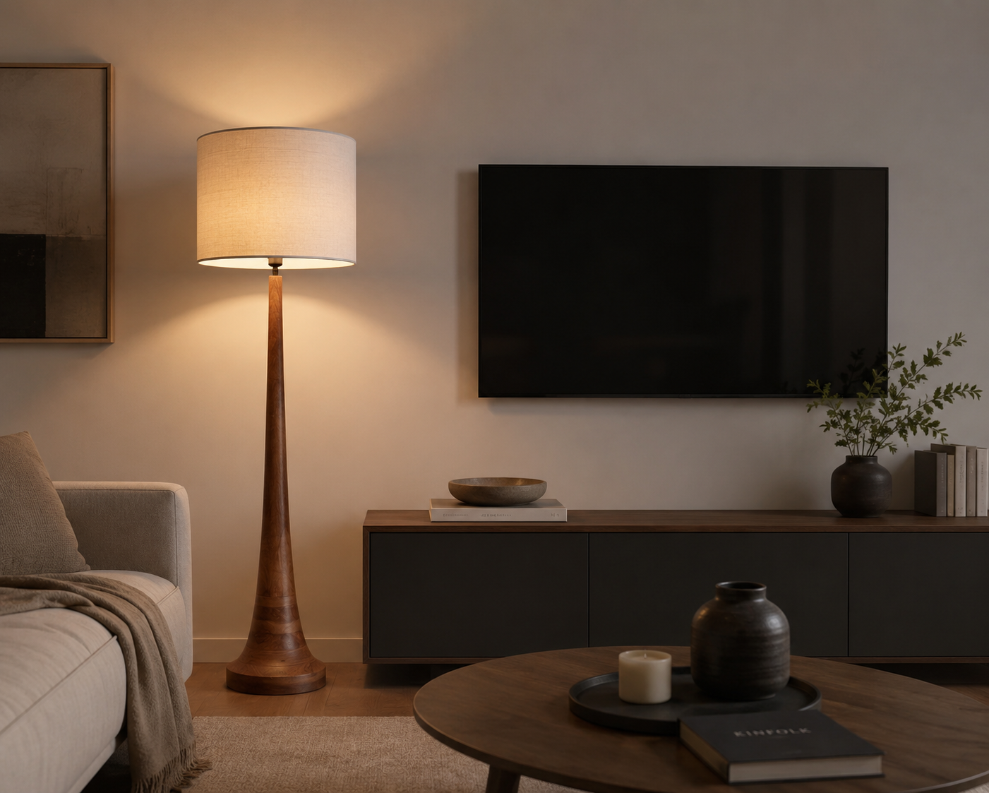 Wood Muse Premium Wooden Floor Lamp | Handmade Modern Standing Lamp | Luxury Home Lighting
