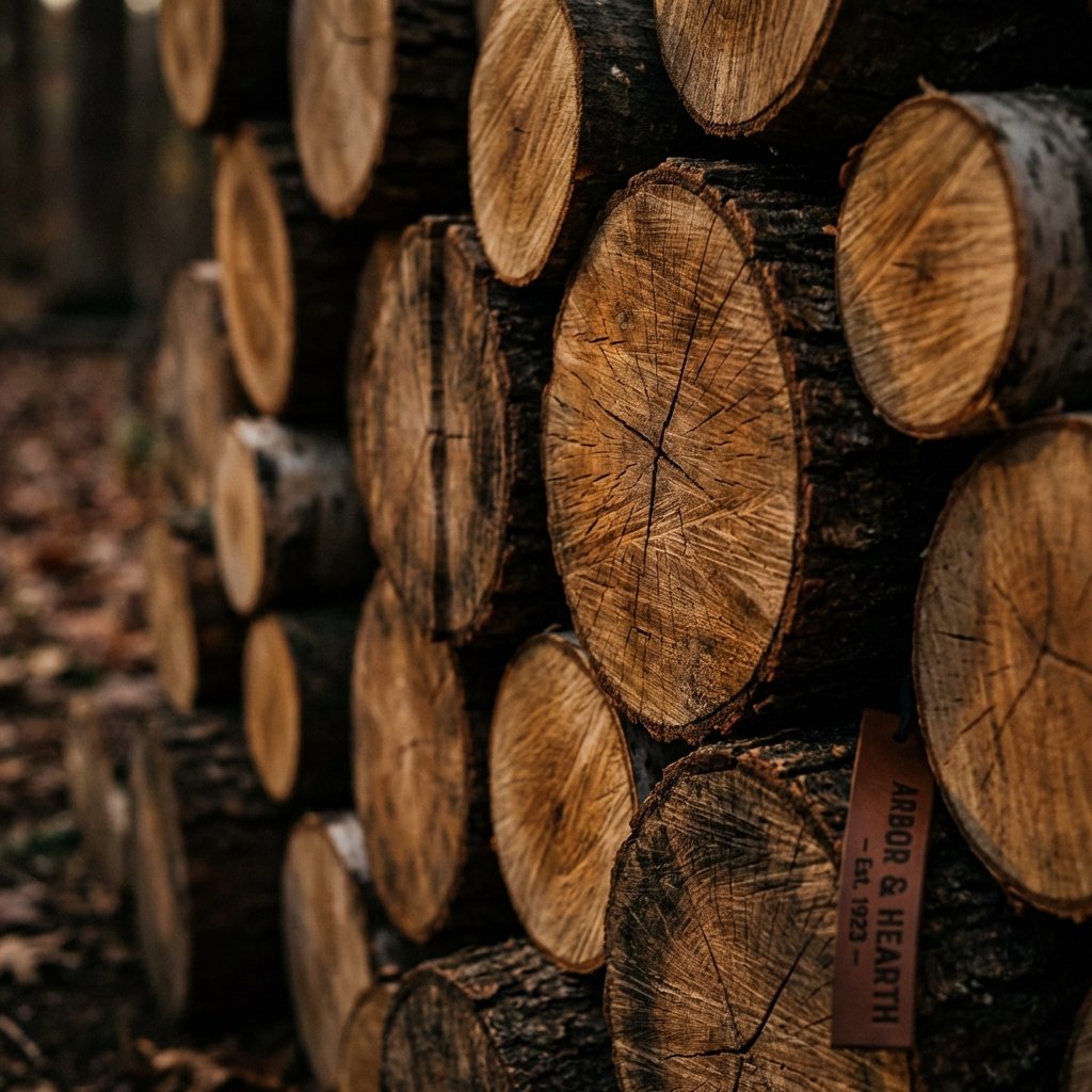 Stacked firewood texture